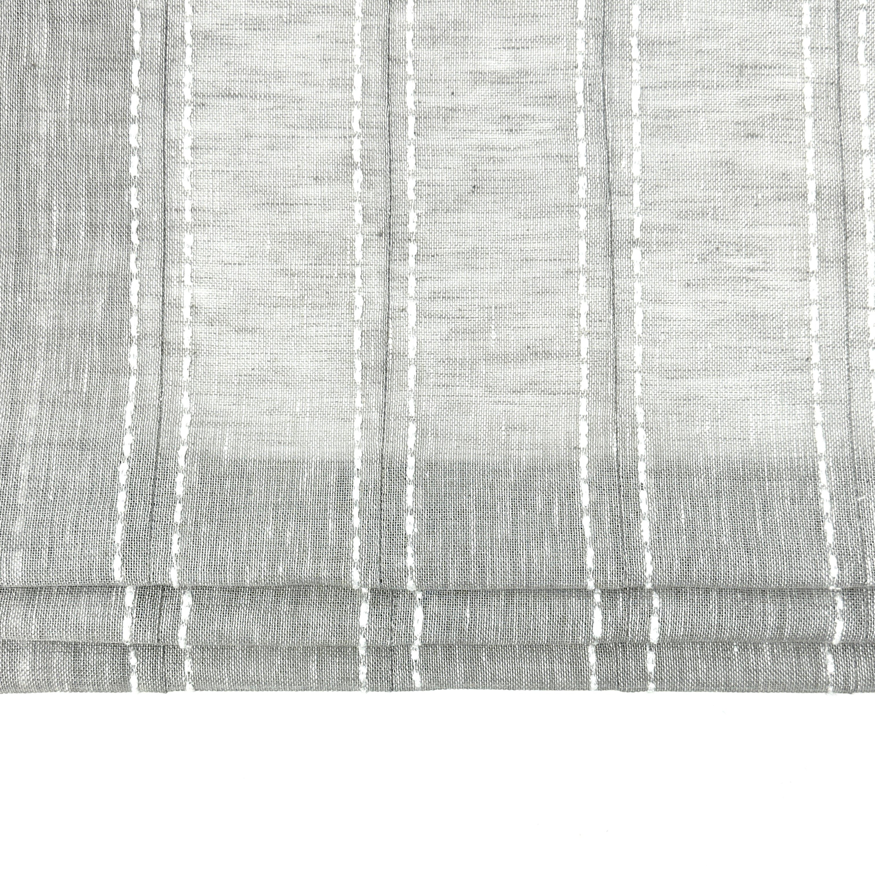 Sheer Linen Fabric with Embroidered Dots & Stripes / 54" Width / CL1126