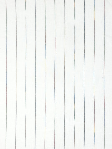 Thin Striped Multicolor 100% Natural Linen Fabric by the Yard / 53" Width / CL1043