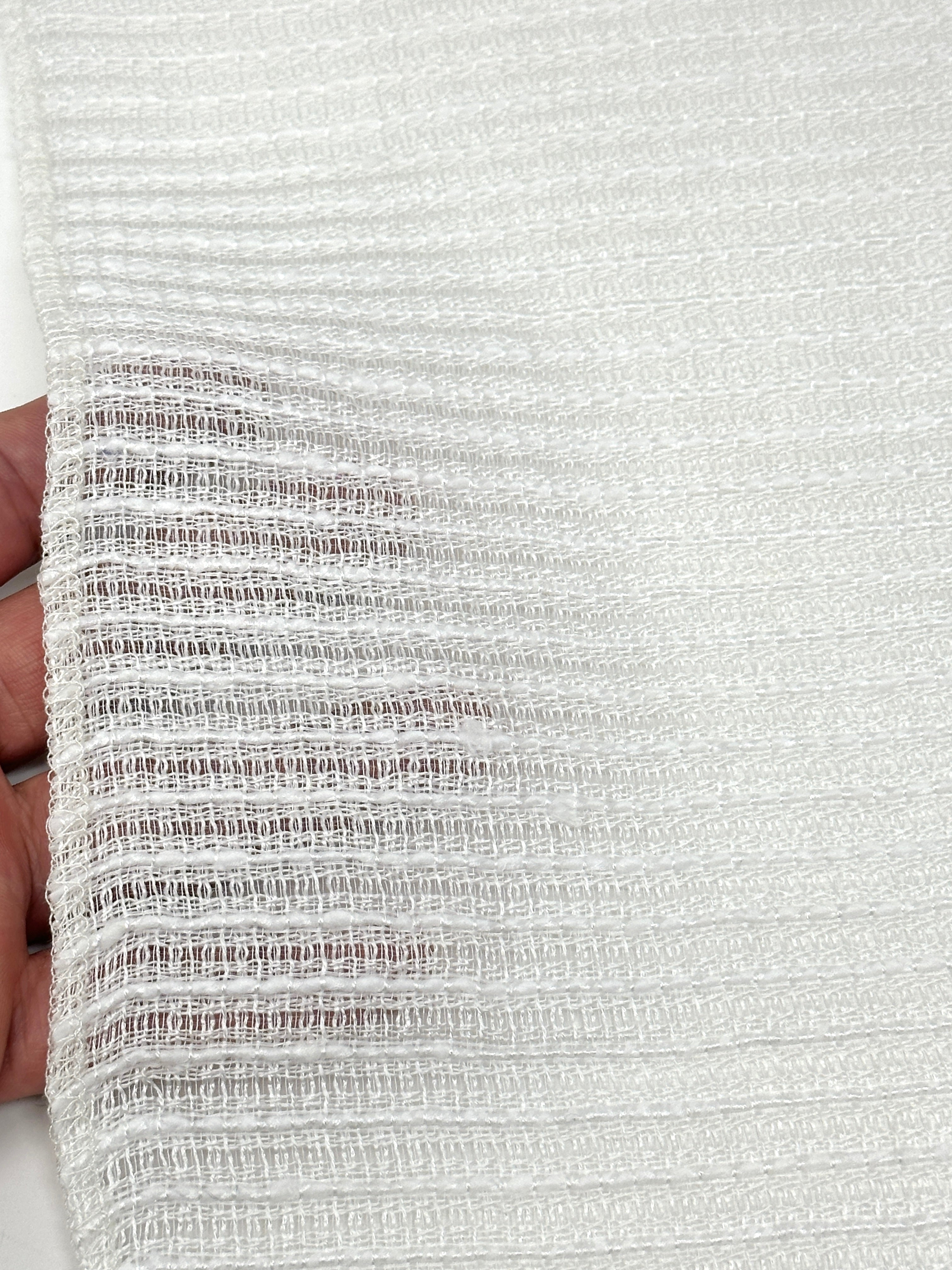 Thick Weaved Faux Linen Fabric By The Yard / 118" Width / CL1084