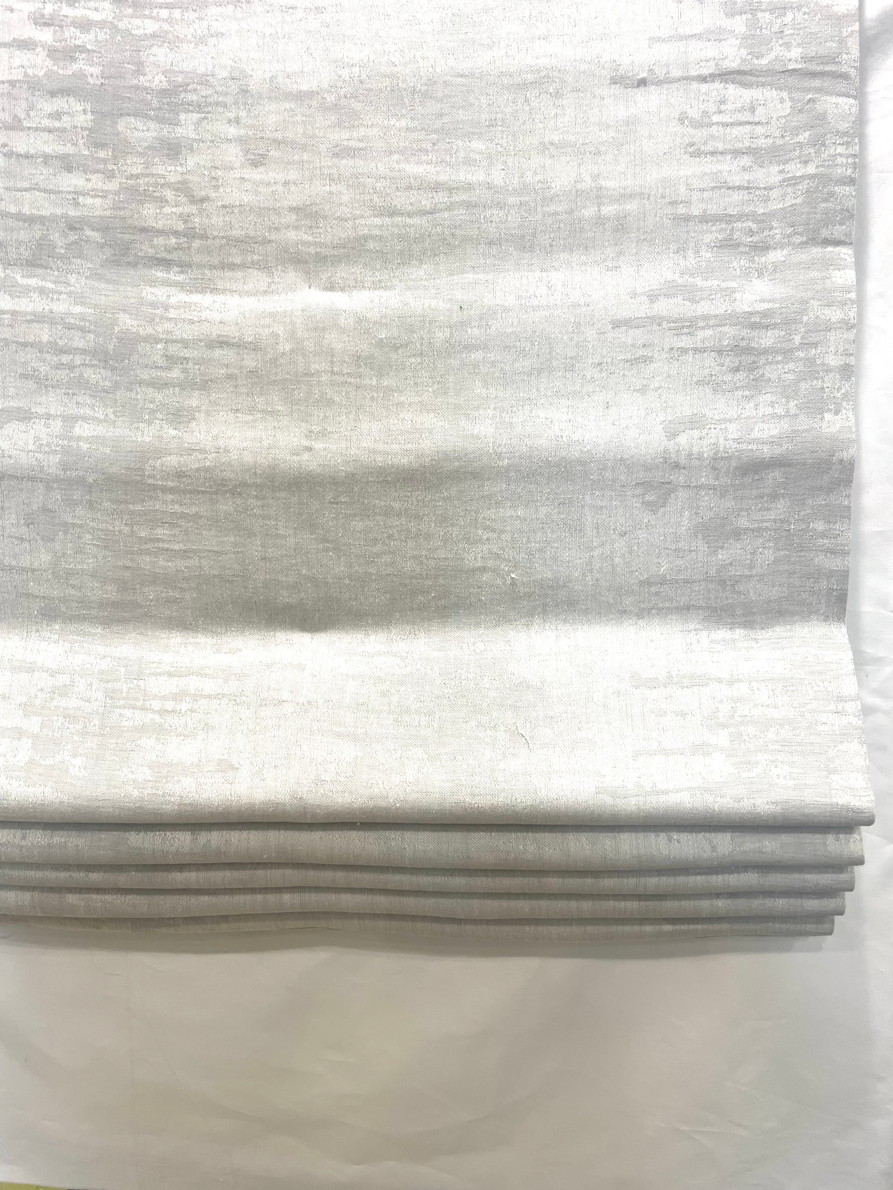 Irregular Geometric 100% Linen Flat Roman Shade / CL1119