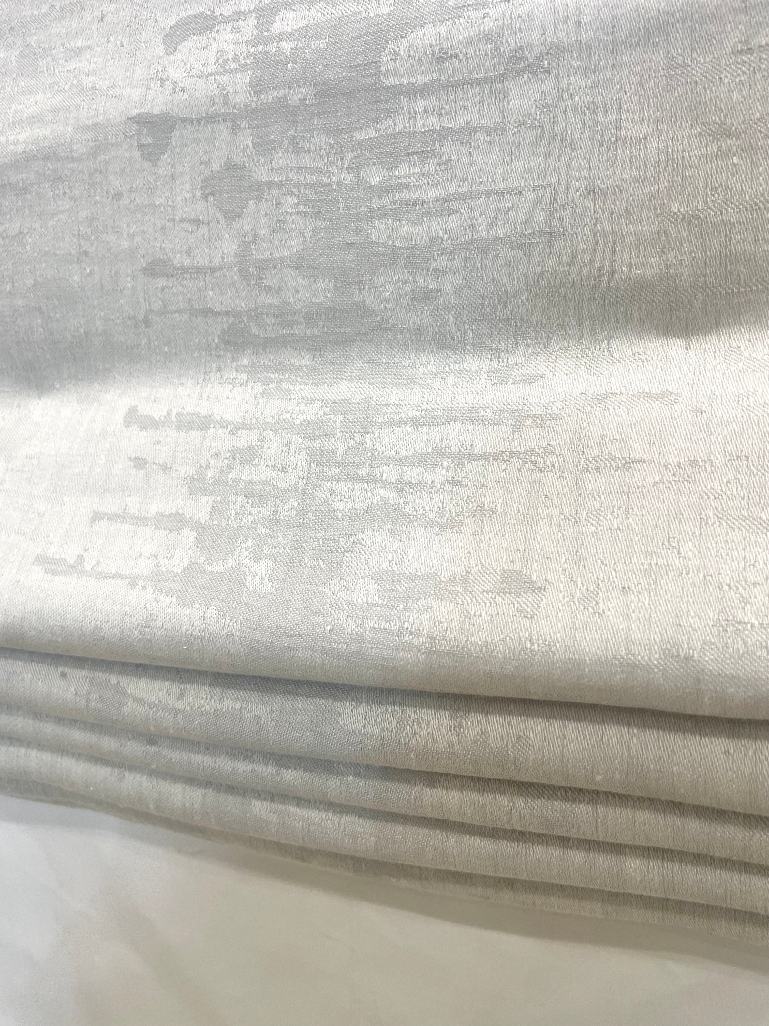 Irregular Geometric 100% Linen Flat Roman Shade / CL1119