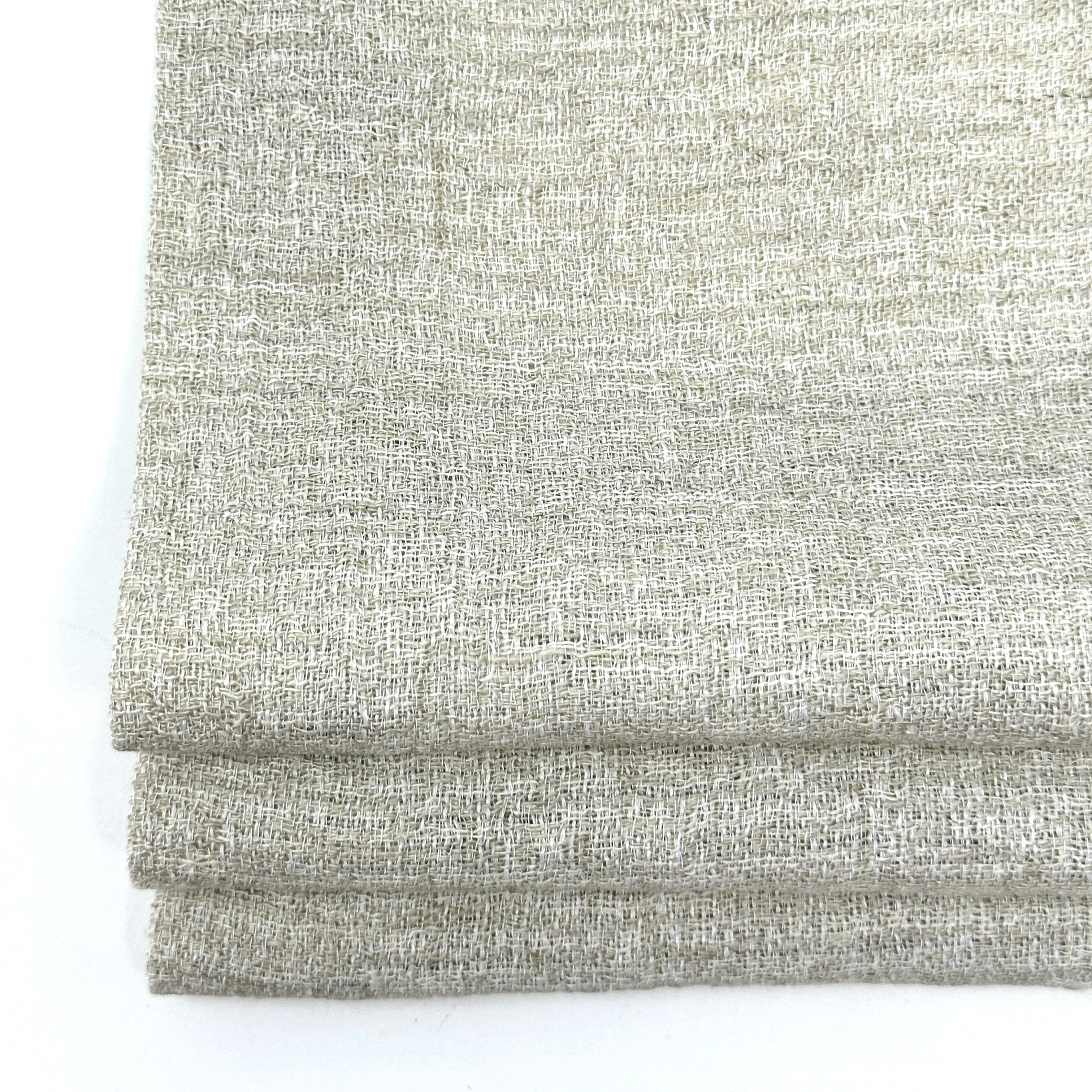Textured Rustic Linen Blend Flat Roman Shade / CL1101