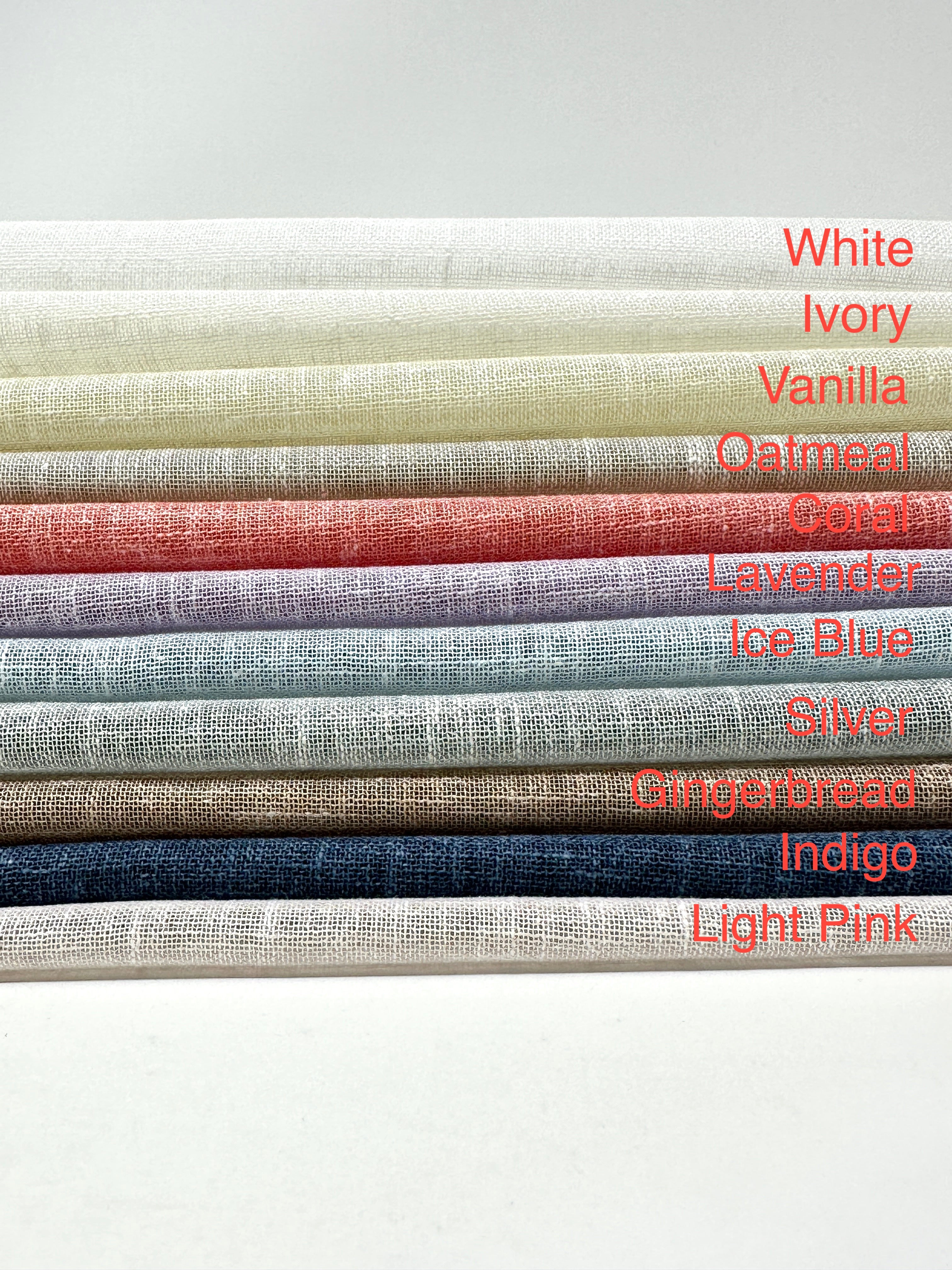 Cotton Blended Rustic Sheer Linen Fabric / 54" Width / CL1152