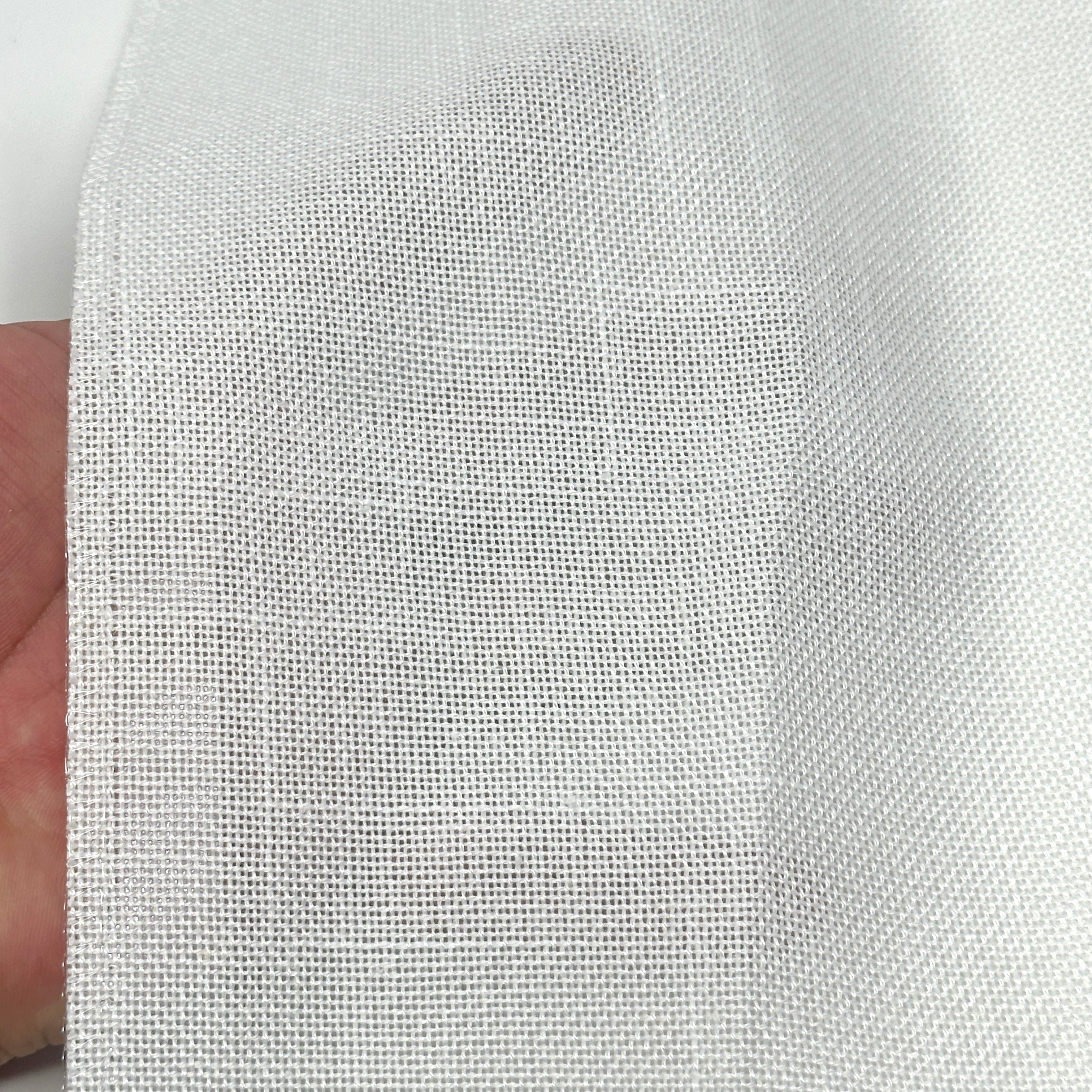 Solid Light Medium Weight Sheer Blend Linen Fabric By The Yard / 118" Width / CL1123
