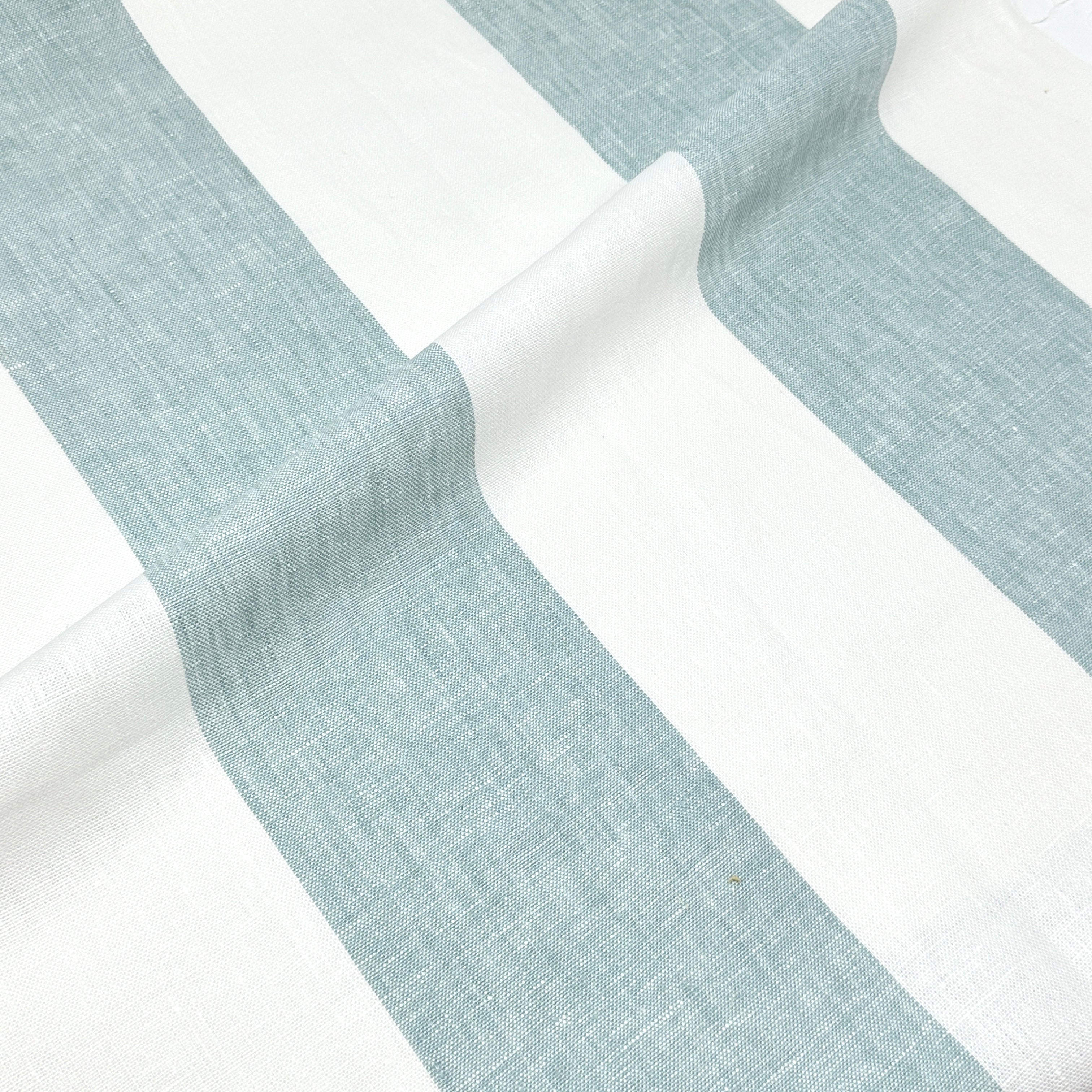 5" Wide Stripe 100% Natural Linen Fabric / 55" Width / CL1026