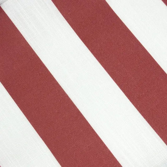 Close-up of red and white striped fabric