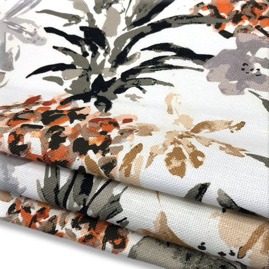 Tropical Pineapple Linen Flat Roman Shade | CL1158