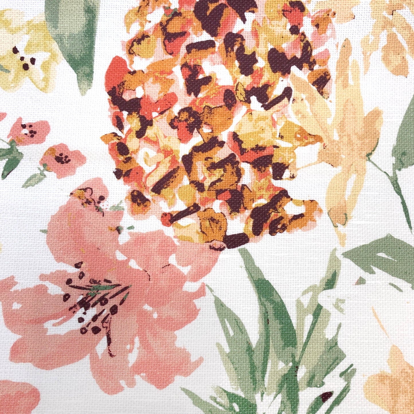 Tropical Pineapple Linen Flat Roman Shade, CL1158
