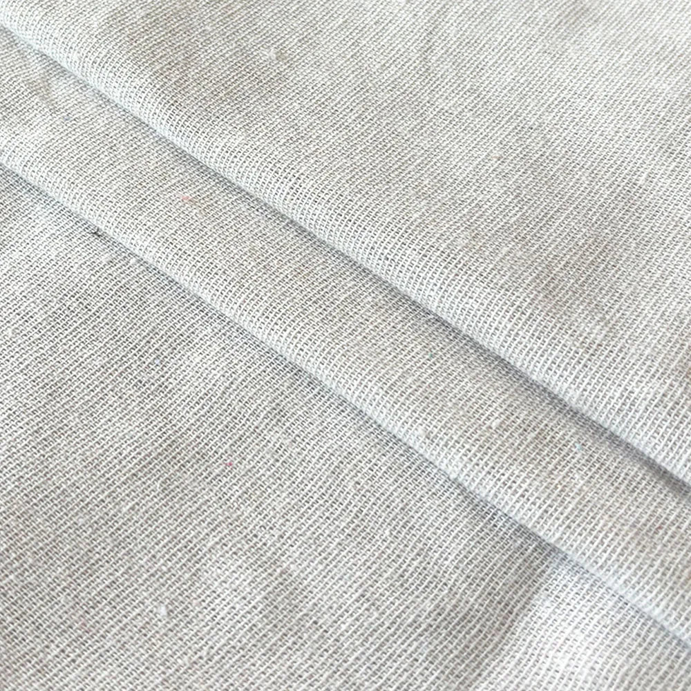 100% Organic Linen Burlap Fabri, Raw Stitch, Bonded Textile for Patchwork, Painting, and Crafting