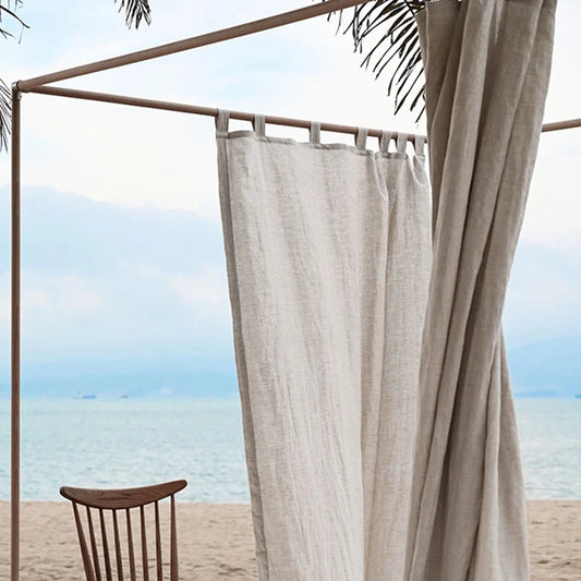 100% French Linen 50% blackout Room Darkening Drapery | CD1030