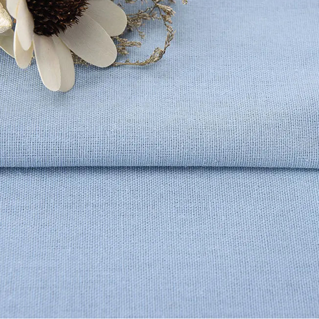 Solid Color Linen Cotton Fabric for Needlework, Embroidery and Patchwork, CA1001