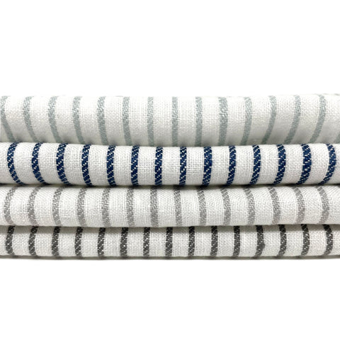1/2" Narrow Stripe Natural Linen Fabric / 55" Width / CL1002