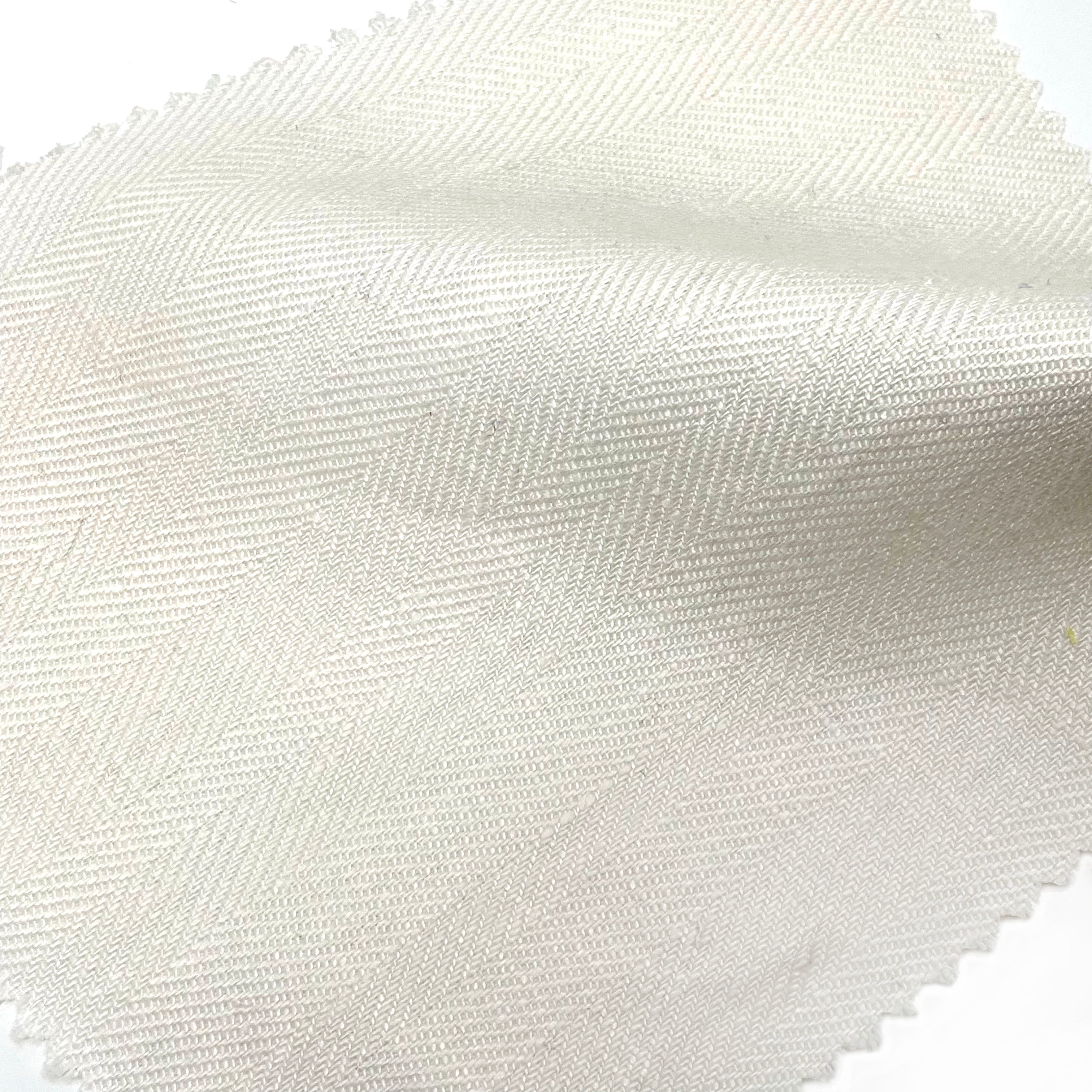 Herringbone 100% Natural Linen Fabric / 55" Width / CL1047