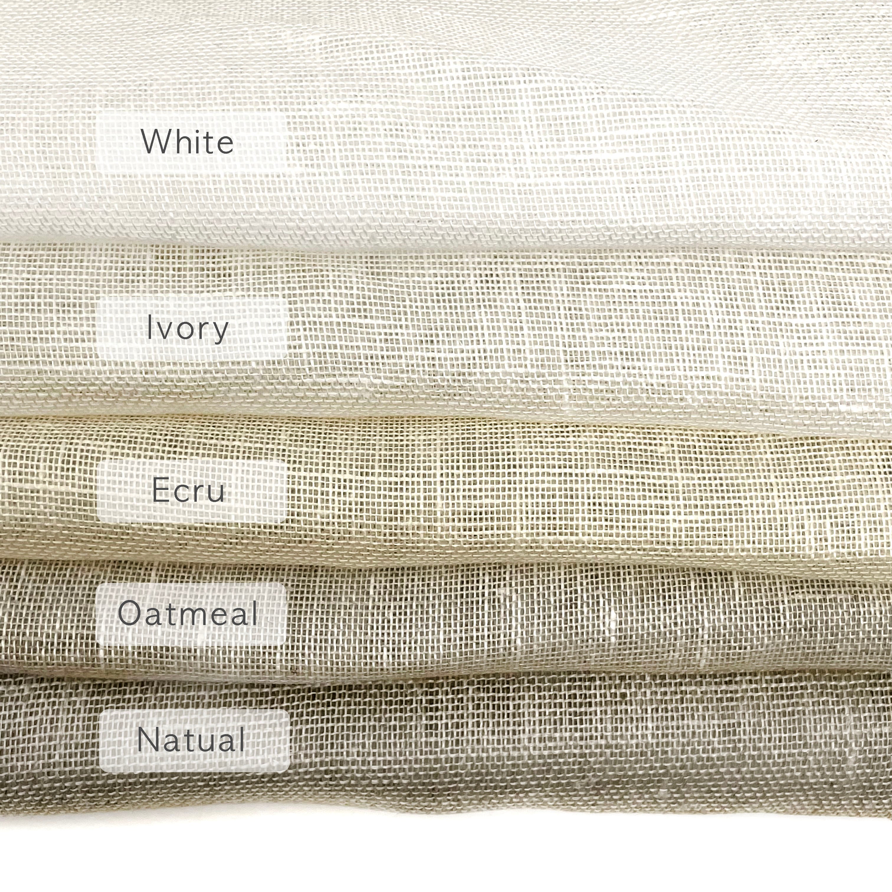 Natural Rustic Sheer Linen Fabric / 58