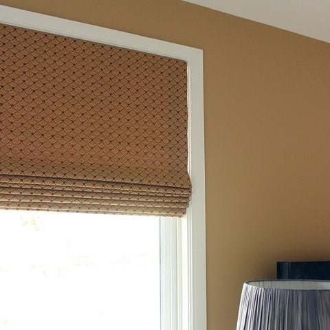 Textured Rustic Linen Blend Flat Roman Shade / CL1101