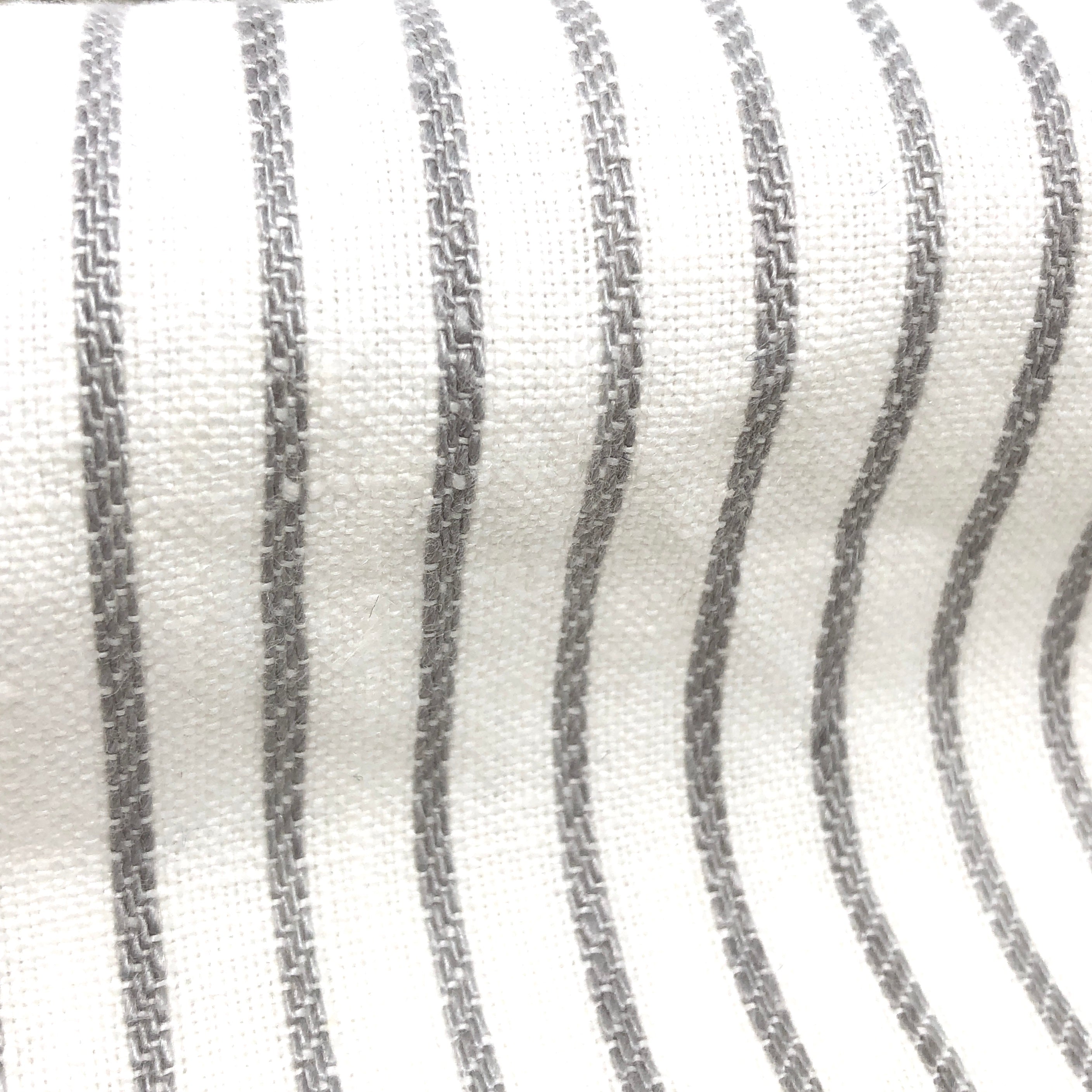 1/2" Narrow Stripe Natural Linen Fabric / 55" Width / CL1002