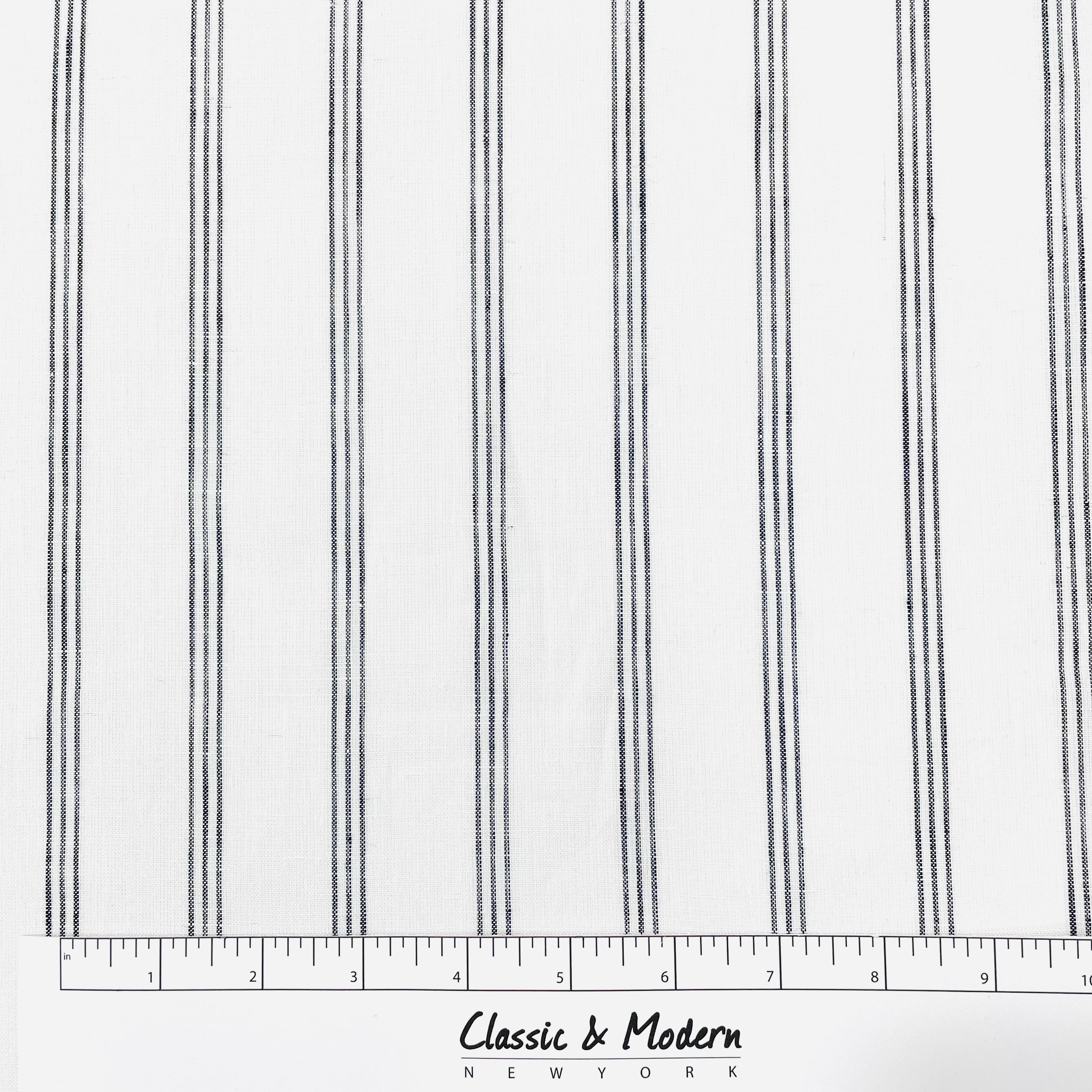 3 Thin Stripes Dark Grey 100% Natural Linen contemporary Roman Shade / CL1044