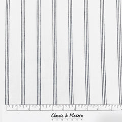 3 Thin Dark Grey Striped 100% Natural Linen Flat Casual Roman Shade/CL1044