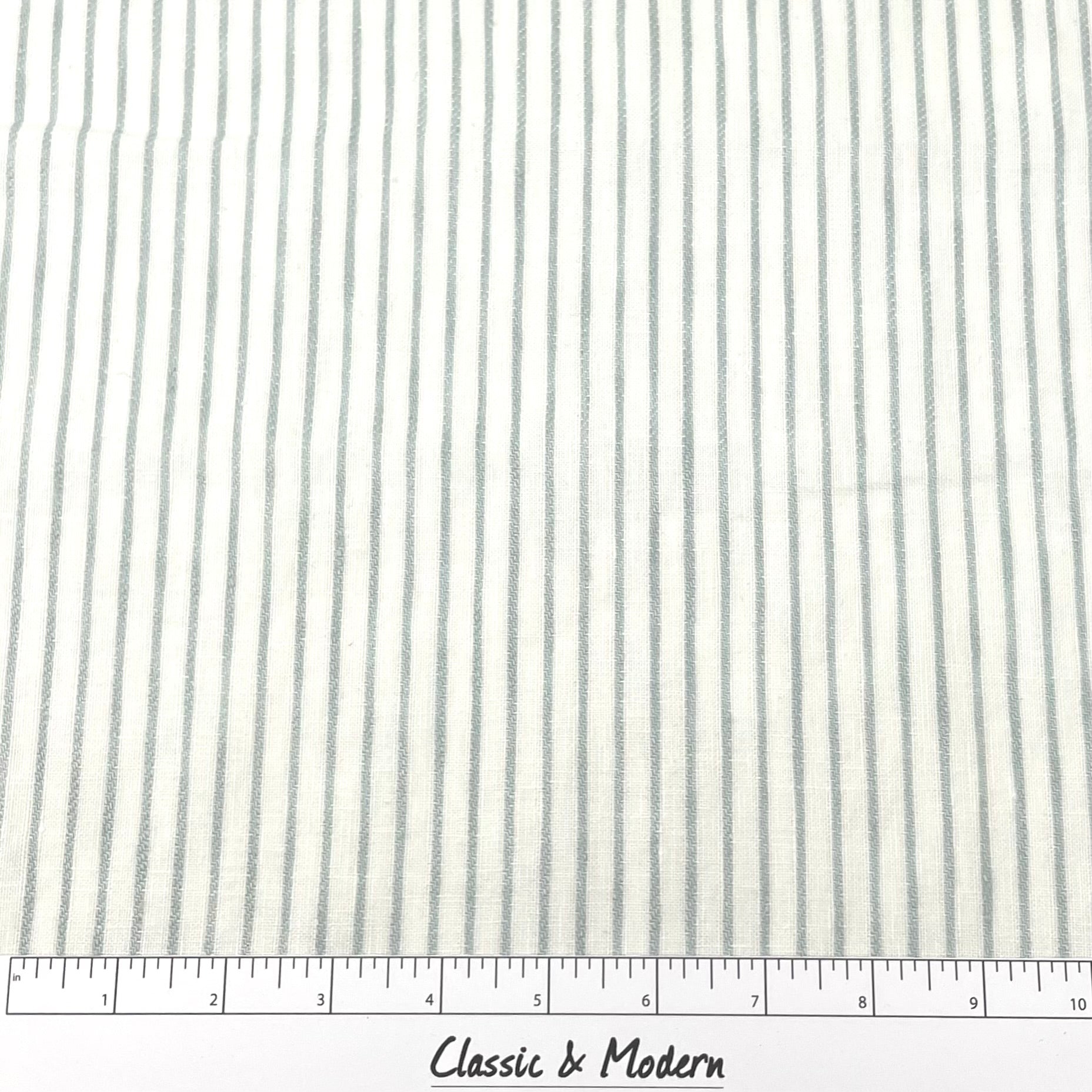 1/2" Narrow Stripe Natural Linen Fabric / 55" Width / CL1002
