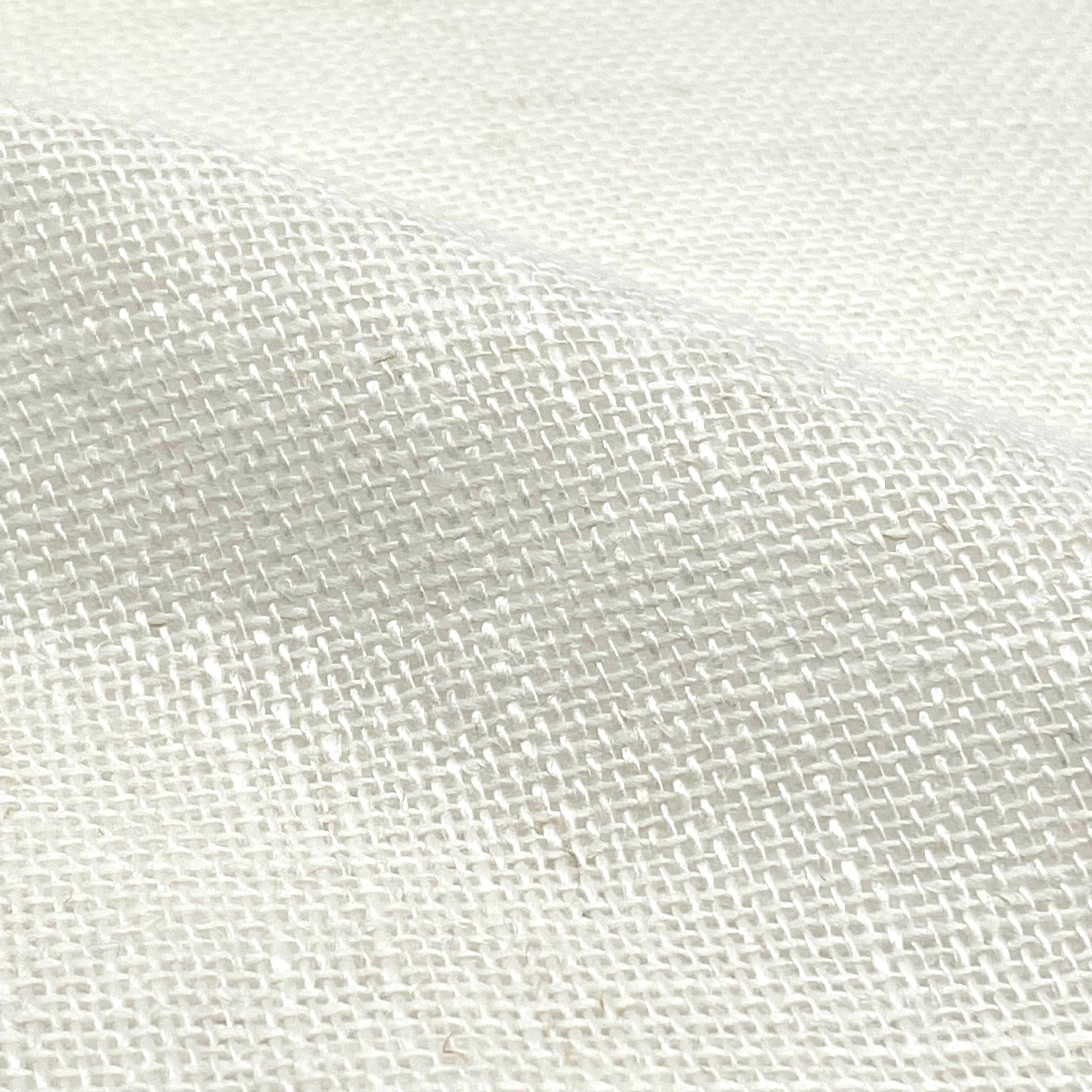 White & Ecru 100% Sheer Linen Fabric By The Yard/CL1054