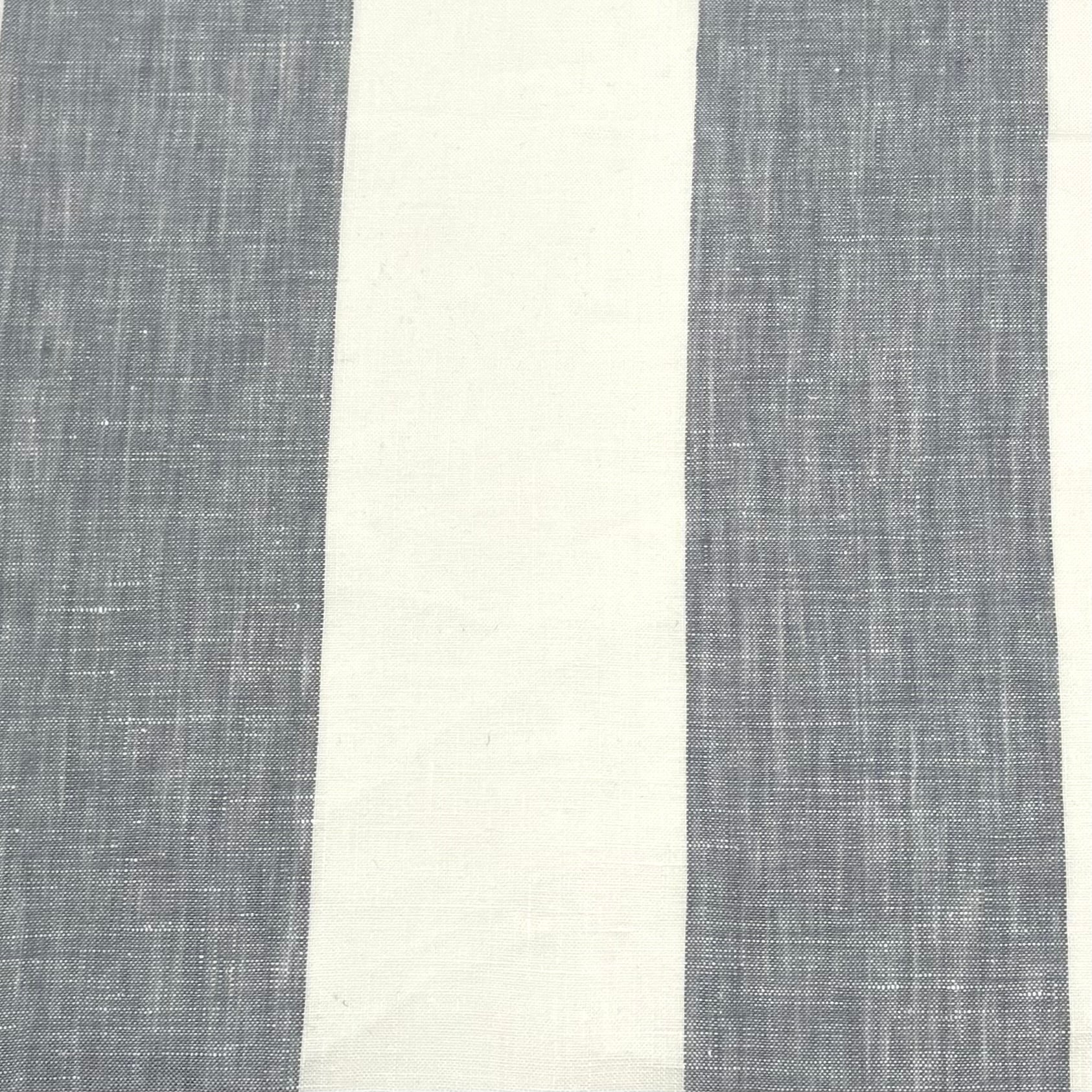 3" Stripe 100% Natural Linen Fabric By The Yard/CL1055