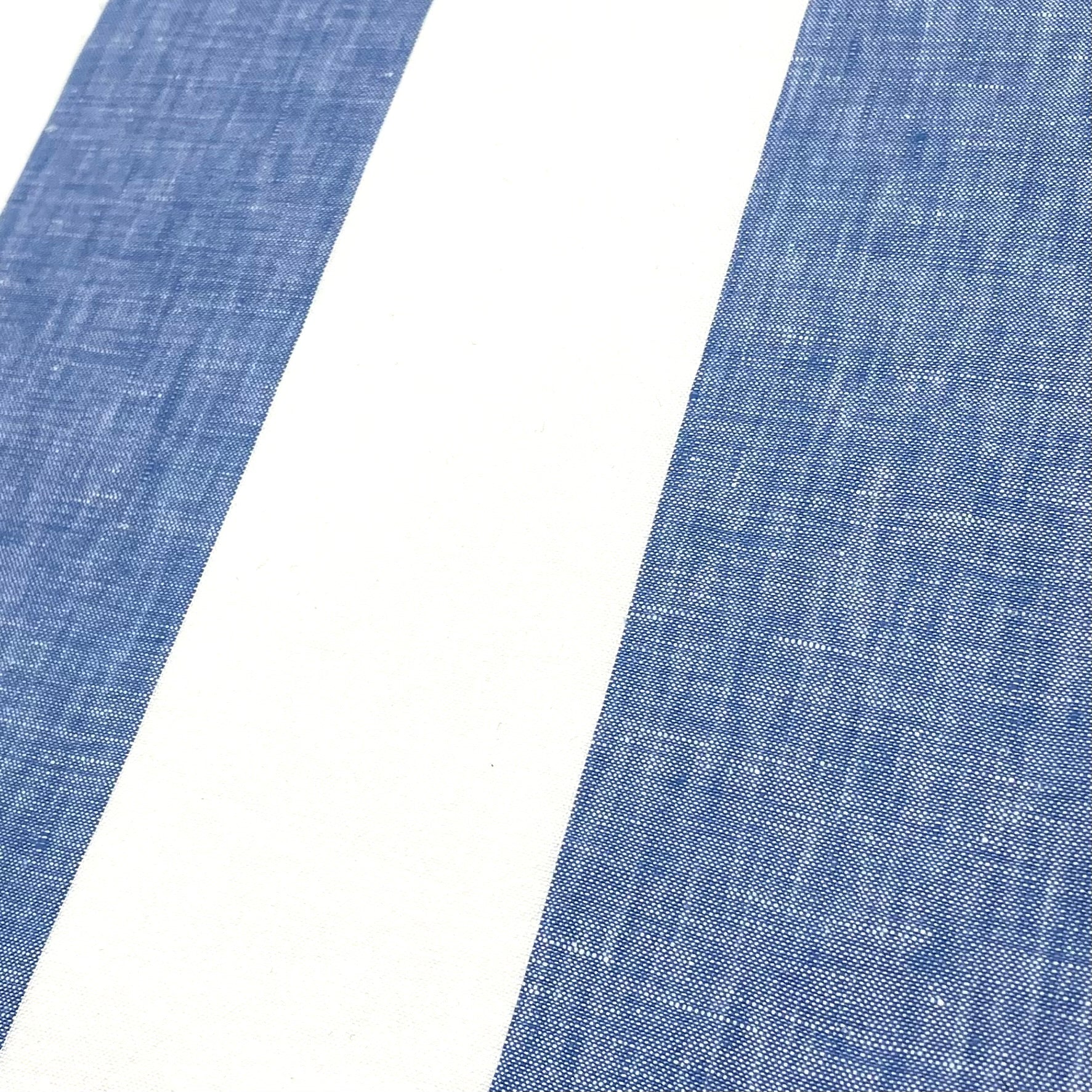 3" Stripe 100% Natural Linen Fabric By The Yard/CL1055
