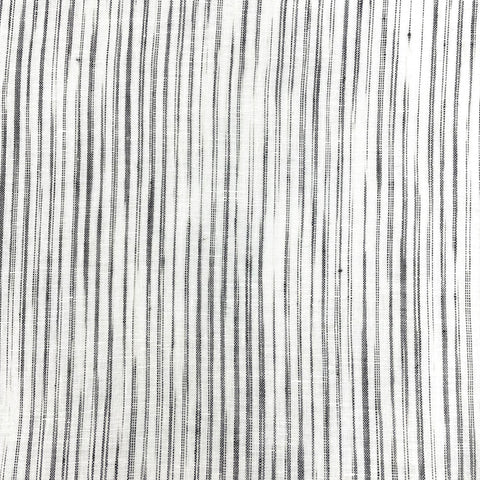 Narrow Irregular Stripe 100% Natural Linen Fabric by the Yard / 50" Wide / CL1039