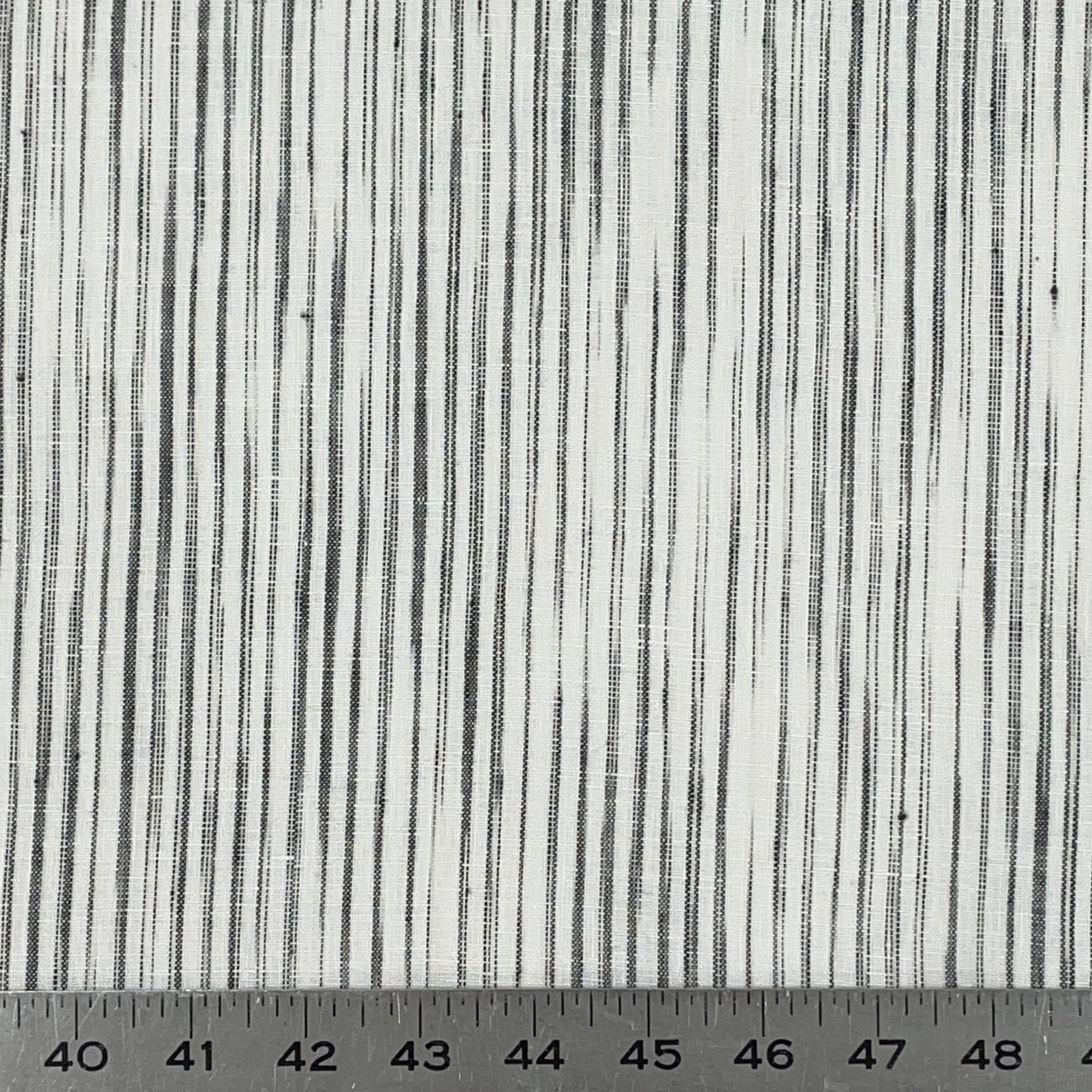 Narrow Irregular Stripe 100% Natural Linen Fabric by the Yard / 50" Wide / CL1039