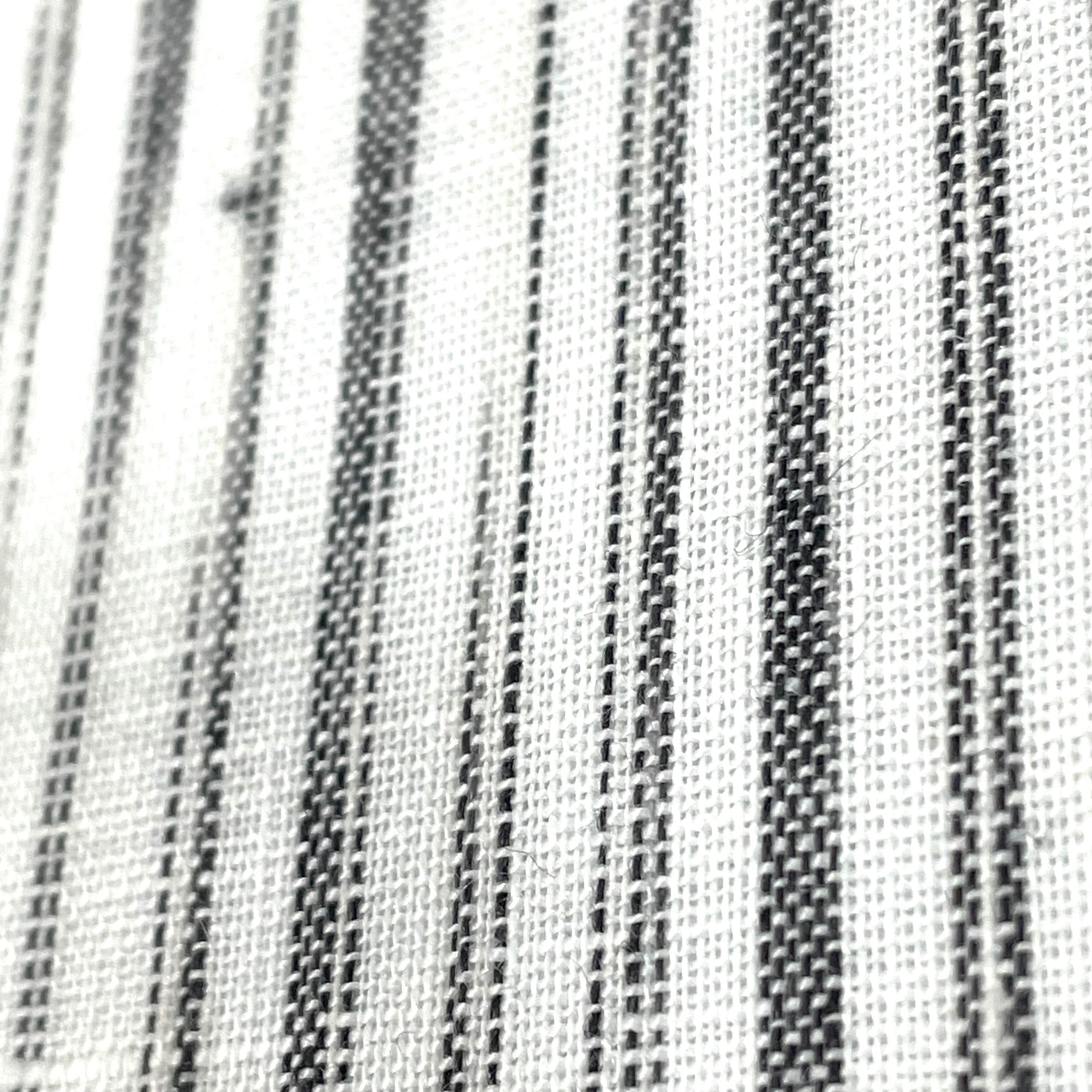 Narrow Irregular Stripe 100% Natural Linen Fabric by the Yard / 50