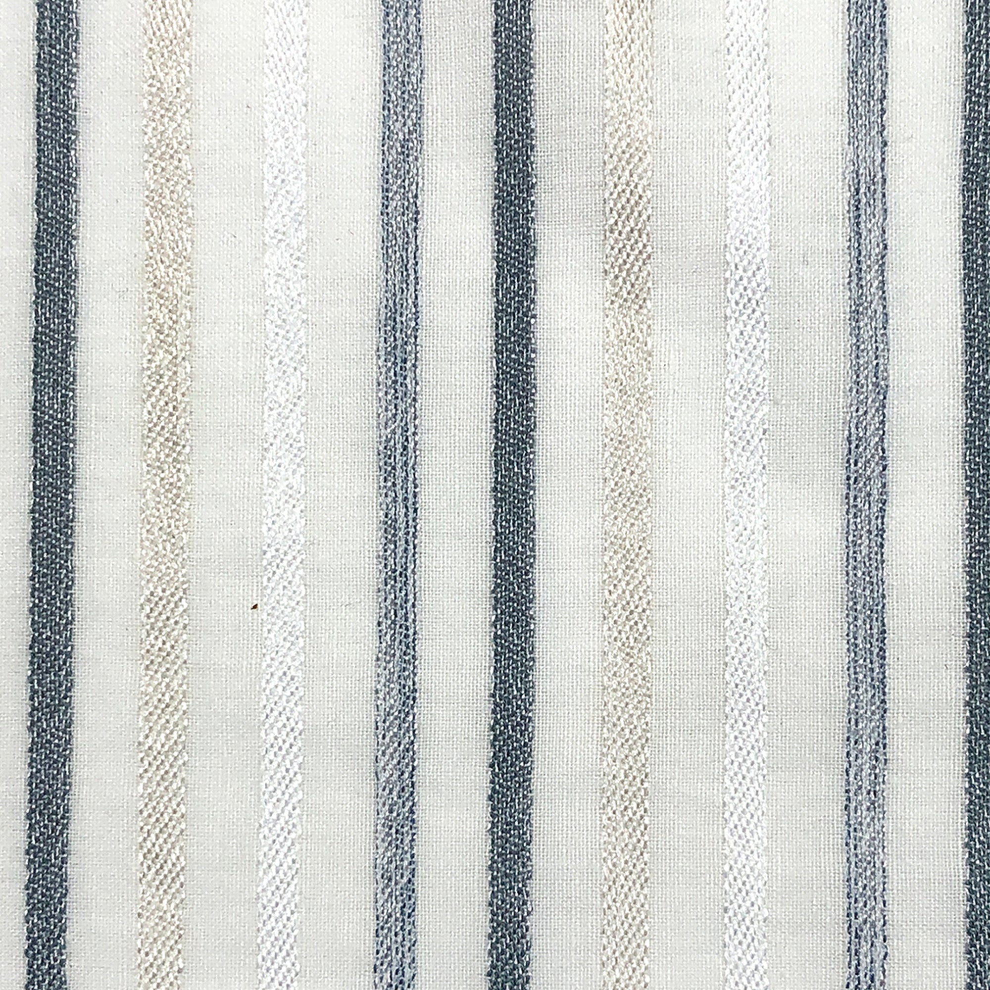Sheer Linen Stripe Flat Relaxed Roman Shade