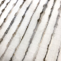 Sheer Linen Irregular Stripe Flat Relaxed Roman Shade
