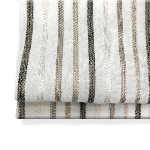 Geometric Embroidery Blend Linen Flat Roman Shade/CL1144