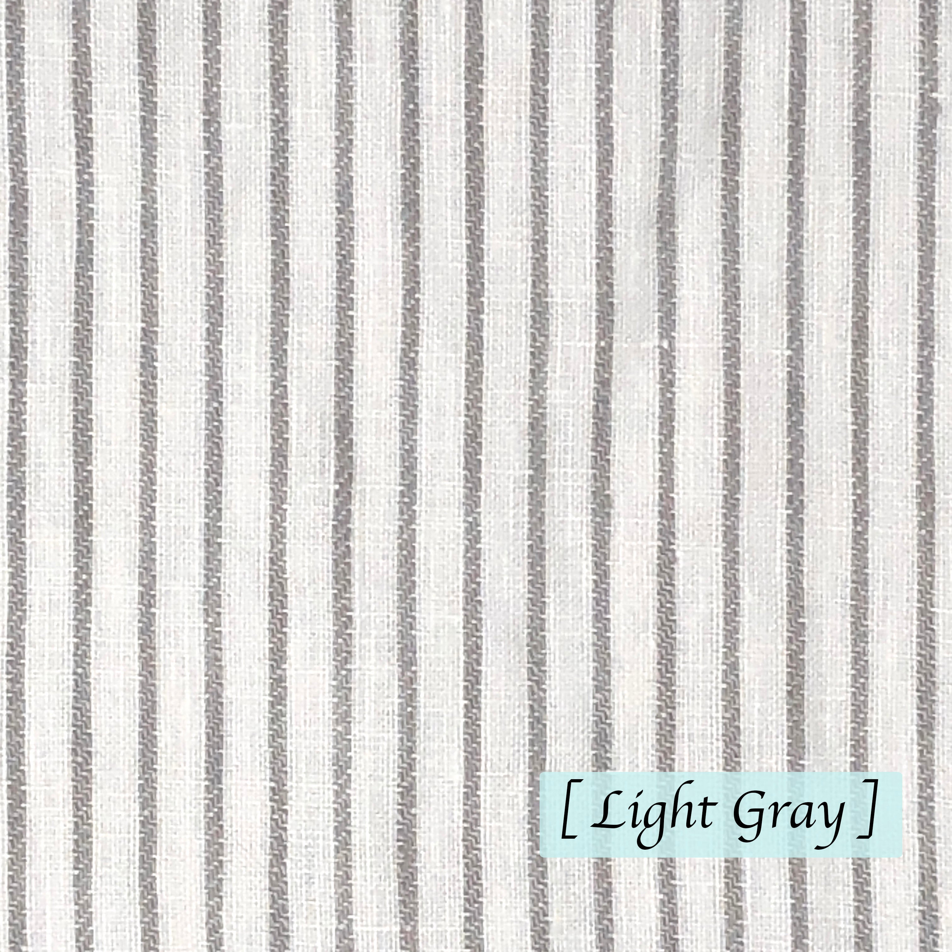 1/2" Narrow Stripe Natural Linen Fabric Custom Flat Roman Shade/CL1002