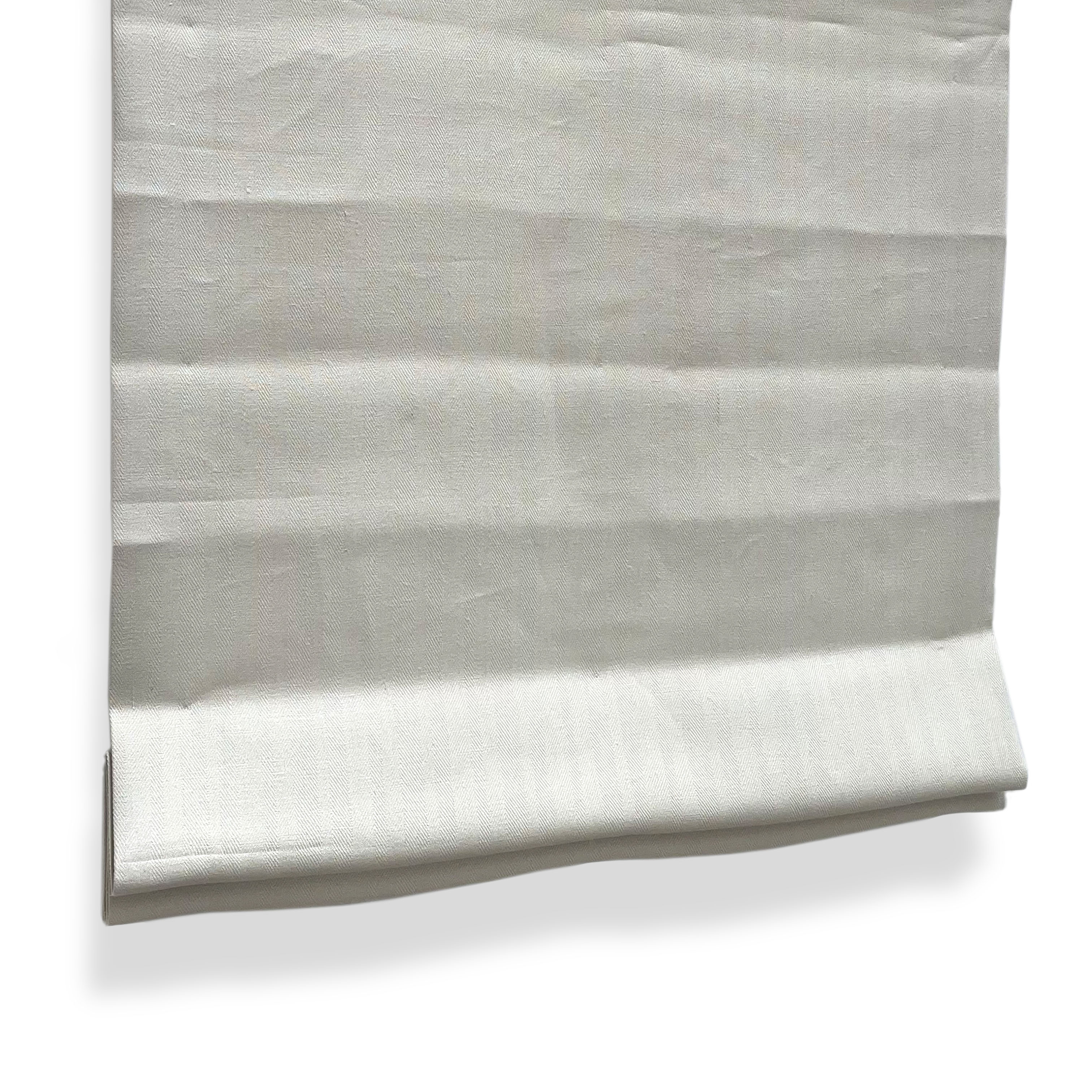 Herringbone Pattern 100% Natural Linen Flat Custom Farmhouse Modern Roman Shade/CL1047