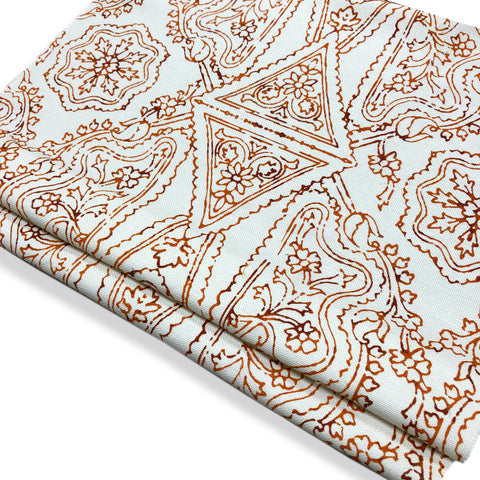 Tribal Henna Damask Flat Roman Shade.