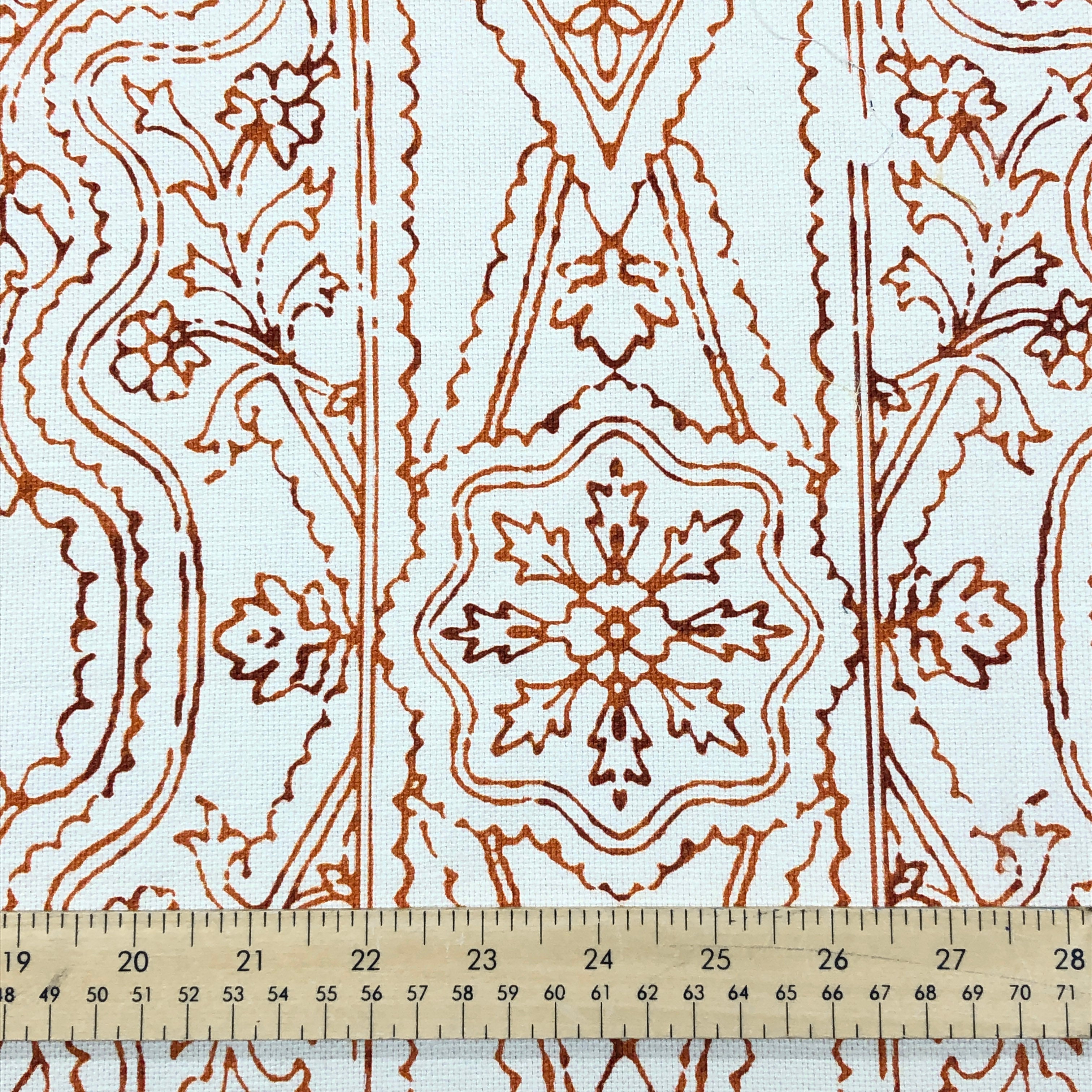 Tribal Henna Damask Flat Roman Shade.