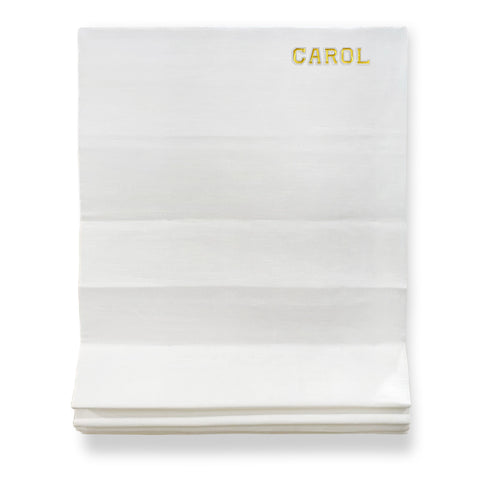 Personalized Name 100% Natural Linen Flat Roman Shade For Kid's & Nursery Room