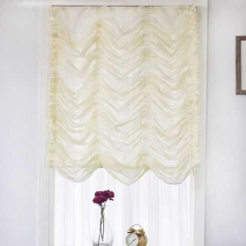 Textured Rustic Linen Blend Flat Roman Shade / CL1101