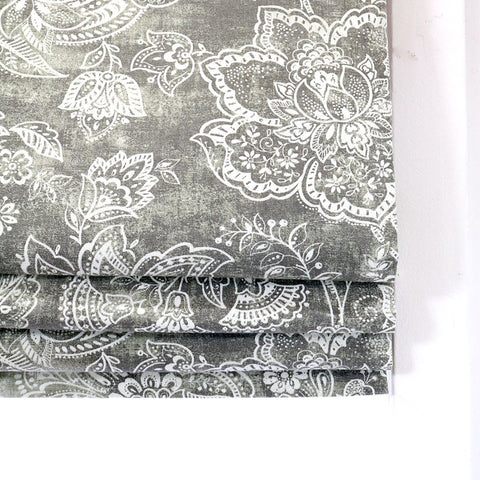 Textured Rustic Linen Blend Flat Roman Shade / CL1101