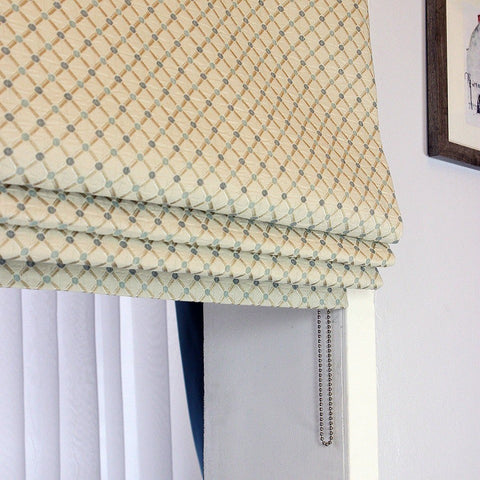 Grey Modern Sheer Linen Custom Flat Roman Shade / CL1034