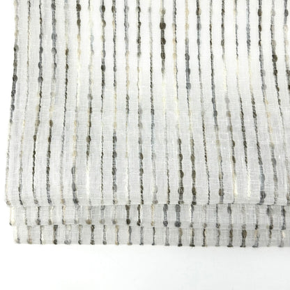 Dot Embroidery Gray Sheer Linen Flat Roman Shade, CL1032