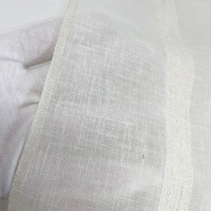 Dot and Texture Stripe Embroidery Blend Sheer Linen Fabric, 118"Width, CL1118