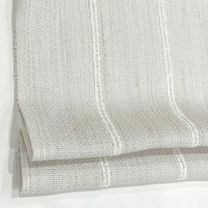 Stripe Embroidery Blend Linen Linen Flat Roman Shade / CL1060 - Classic & Modern Home
