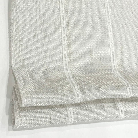 Stripe Embroidery Blend Linen Linen Flat Roman Shade / CL1060