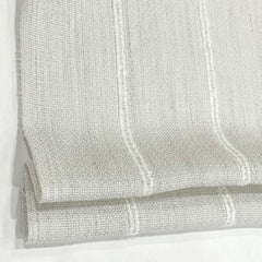 Stripe Embroidery Blend Linen Linen Flat Roman Shade / CL1060