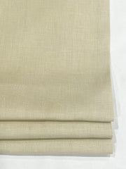 Ecru yellow Herringbone pattern 100% natural linen custom made flat roman shade.