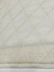Embroidery Geometric Blend Linen Sheer Flat Roman Shade, Window treatment/CL1078