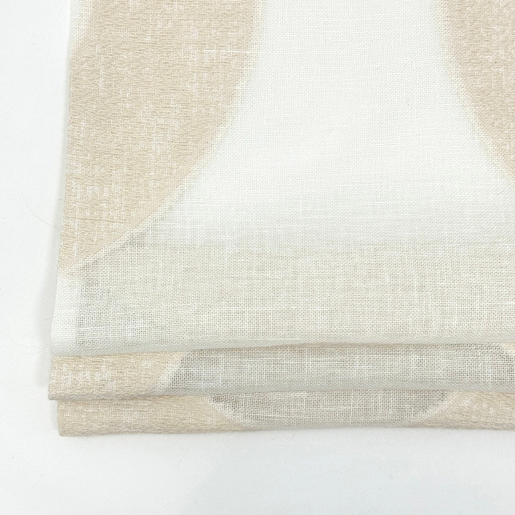 Circle Embroidery Geometric Linen Flat Roman Shade, CL1139