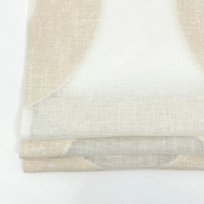 Circle Embroidery Geometric Linen Flat Roman Shade, CL1139