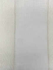 Geo Striped Blend Linen Sheer Fabric By The Yard, Curtain, Drapery, Table Top, 118" Width/CL1138